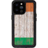Ireland Flag Dark Wood iPhone 14 Pro Max Waterproof Case